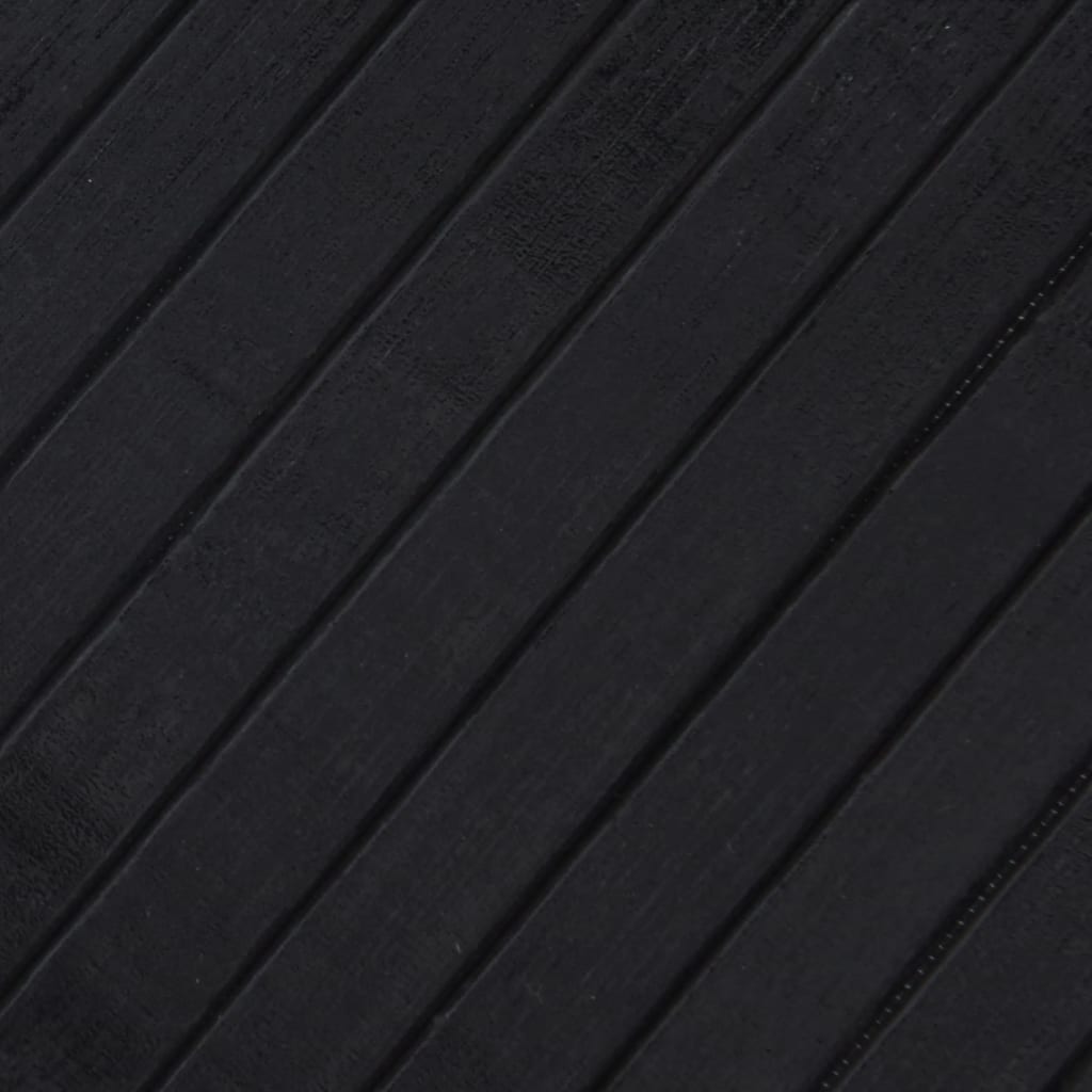 Vloerkleed rechthoekig 80x200 cm bamboe zwart