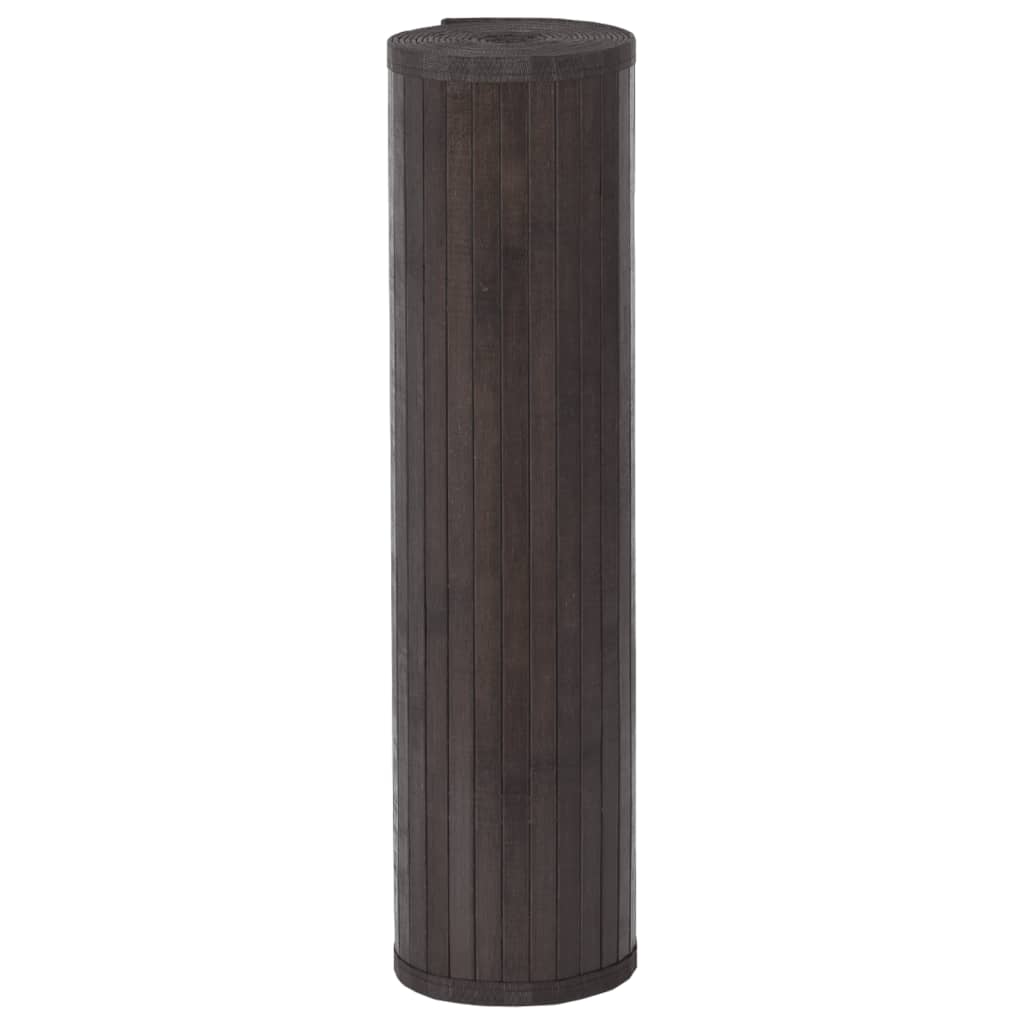 Vloerkleed rechthoekig 80x200 cm bamboe donkerbruin