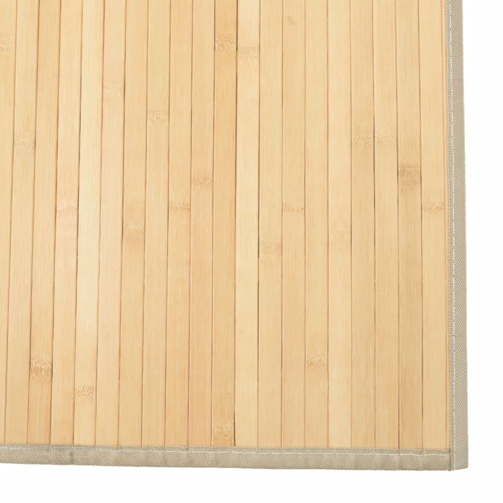 Vloerkleed rechthoekig 80x1000 cm bamboe lichtnaturel