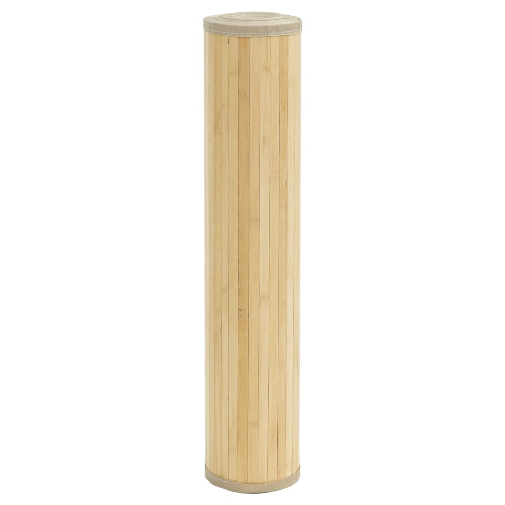 Vloerkleed rechthoekig 100x200 cm bamboe lichtnaturel