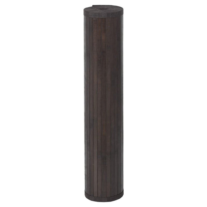 Vloerkleed rechthoekig 100x300 cm bamboe donkerbruin
