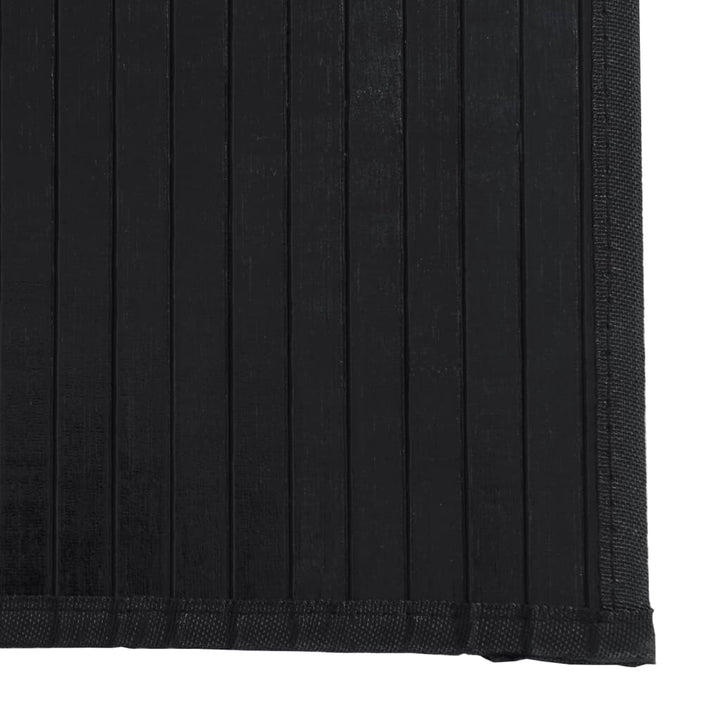 Vloerkleed rechthoekig 100x1000 cm bamboe zwart
