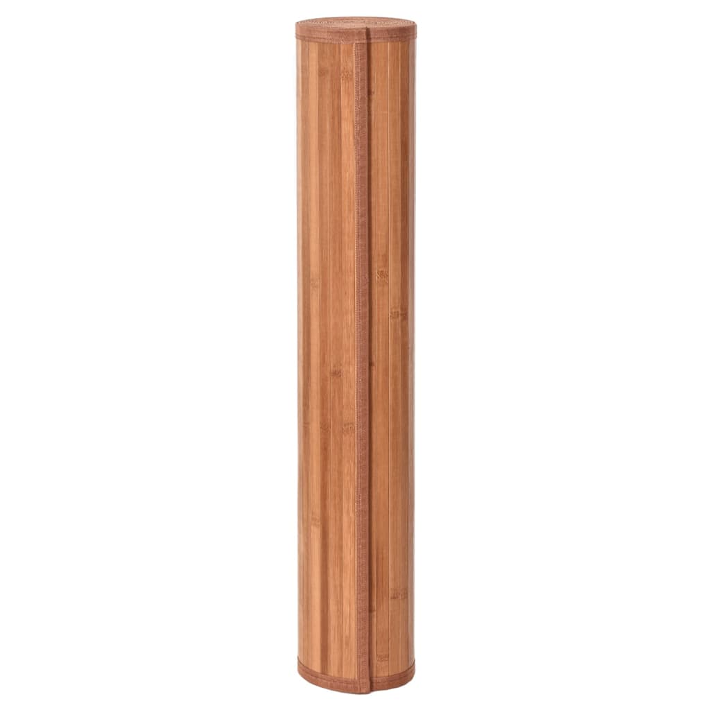 Vloerkleed rechthoekig 100x1000 cm bamboe bruin