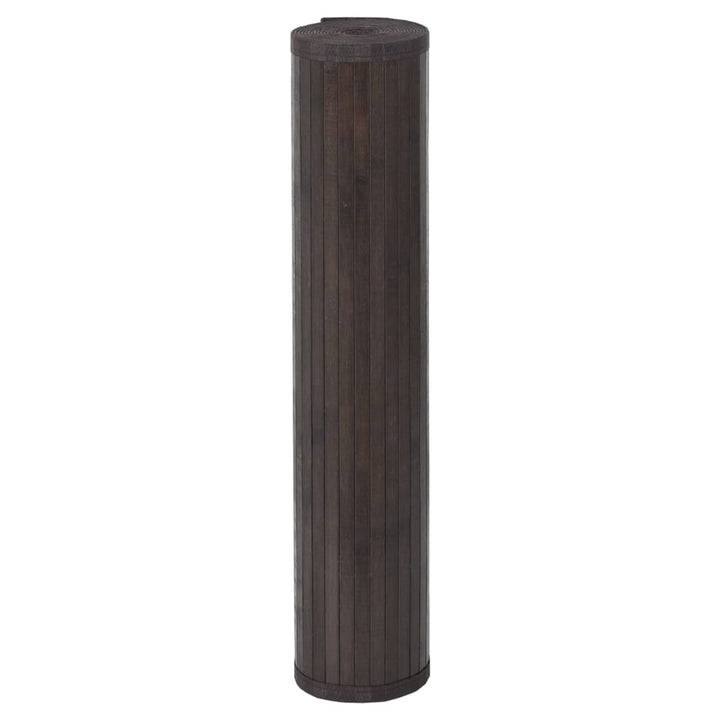 Vloerkleed rechthoekig 100x1000 cm bamboe donkerbruin