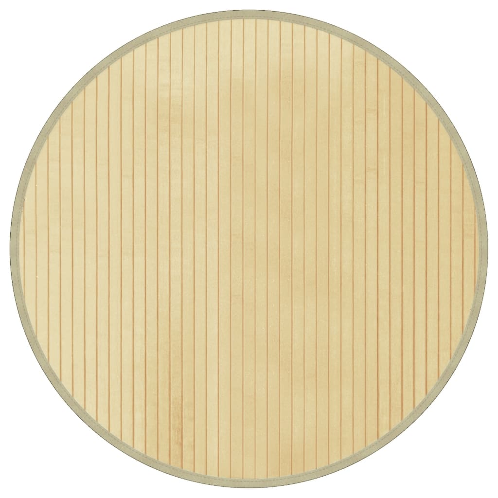 Vloerkleed rond 60 cm bamboe lichtnaturel