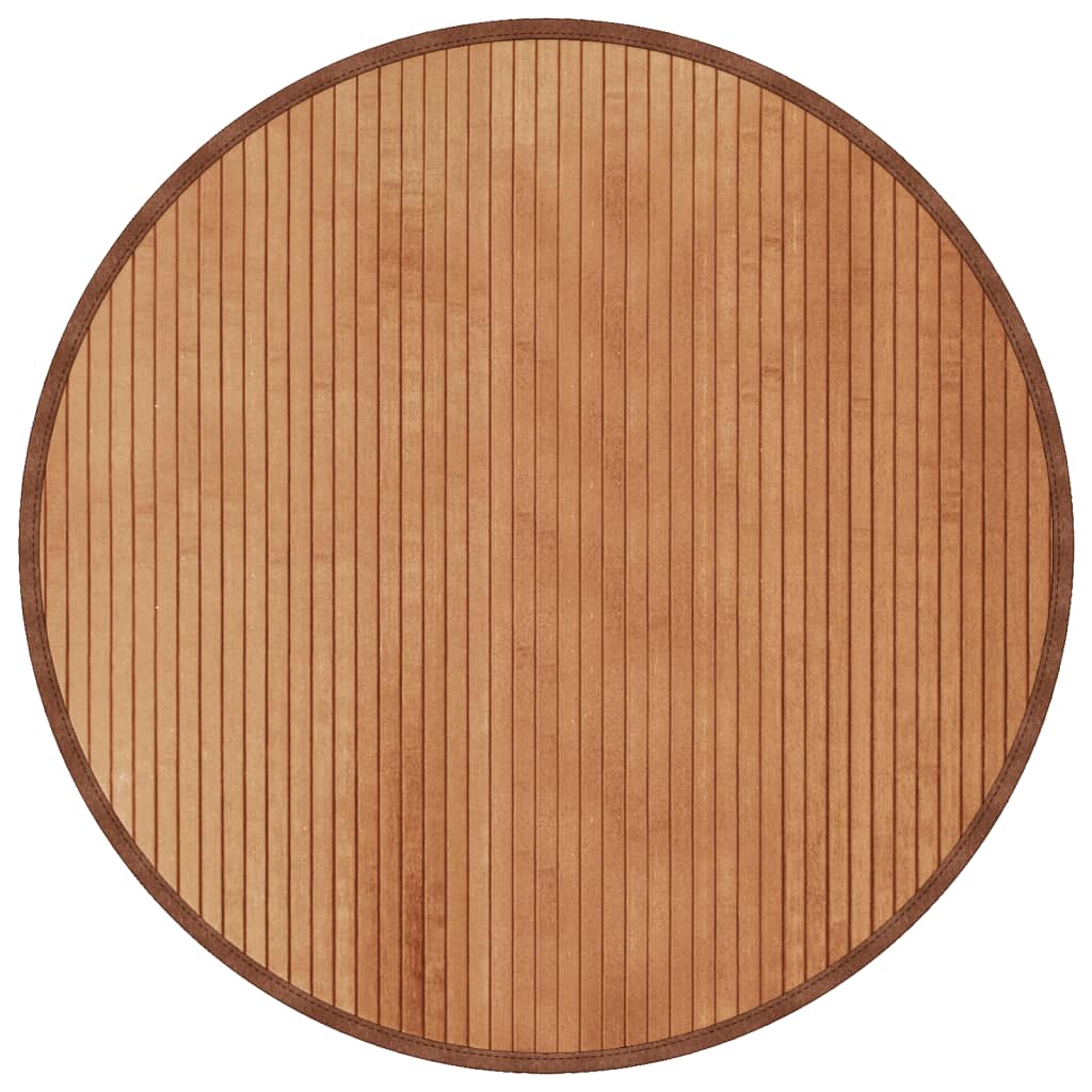 Vloerkleed rond 80 cm bamboe naturel