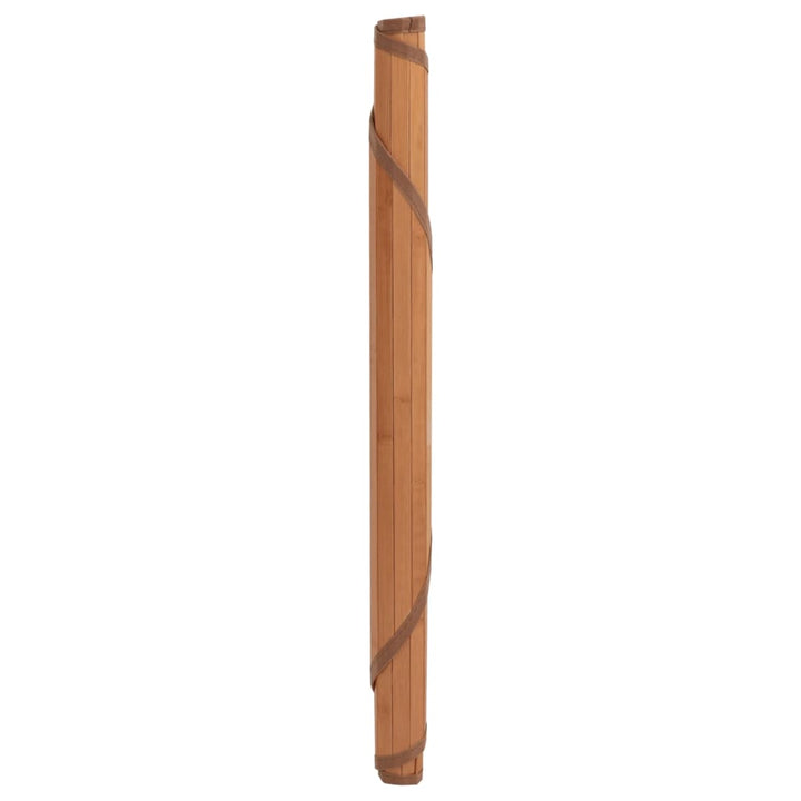 Vloerkleed rond 80 cm bamboe bruin
