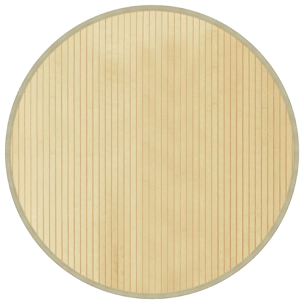 Vloerkleed rond 80 cm bamboe lichtnaturel