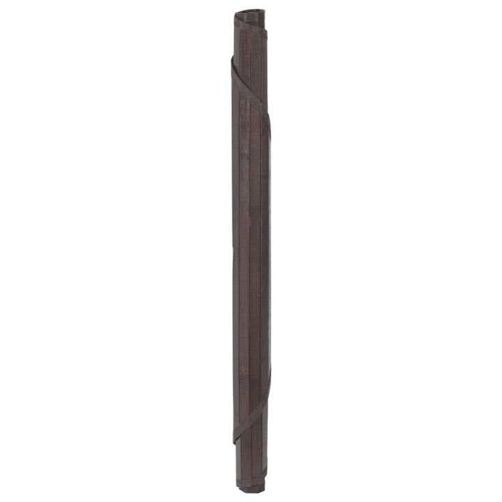 Vloerkleed rond 80 cm bamboe donkerbruin