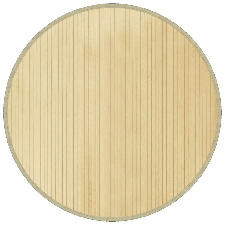 Vloerkleed rond 100 cm bamboe lichtnaturel