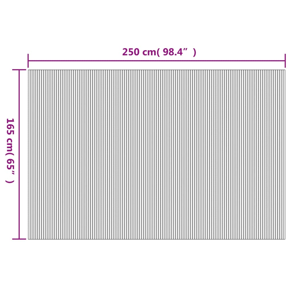 Kamerscherm 165x250 cm bamboe bruin