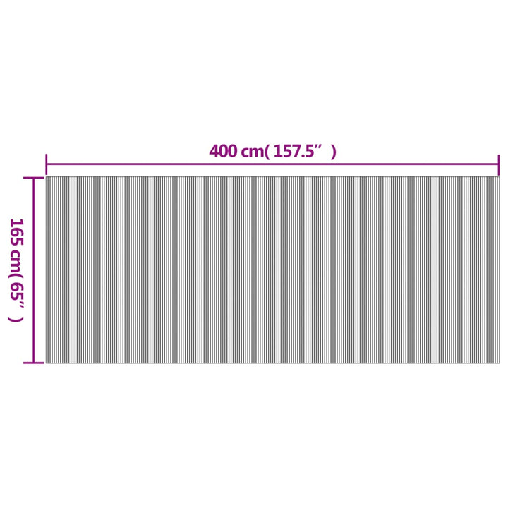 Kamerscherm 165x400 cm bamboe bruin