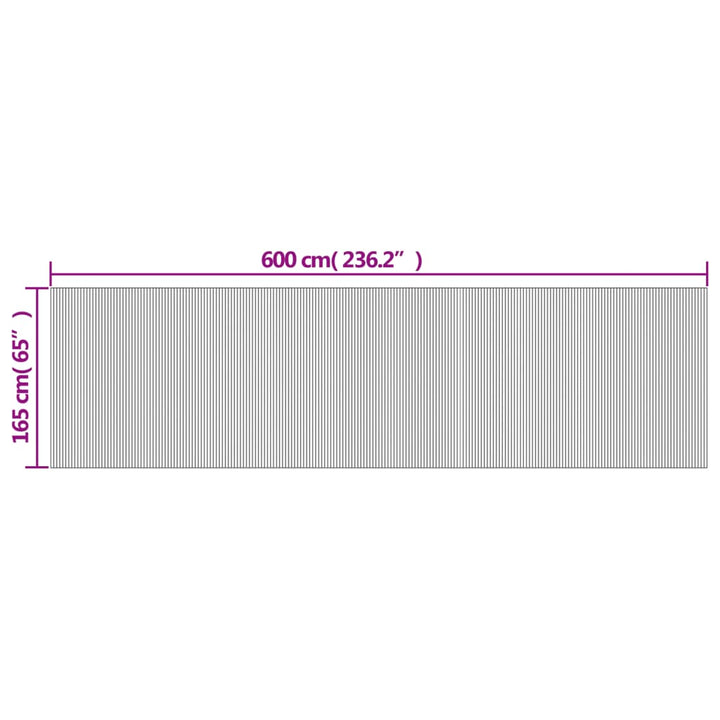 Kamerscherm 165x600 cm bamboe bruin