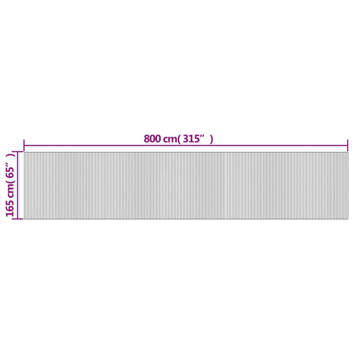 Kamerscherm 165x800 cm bamboe bruin