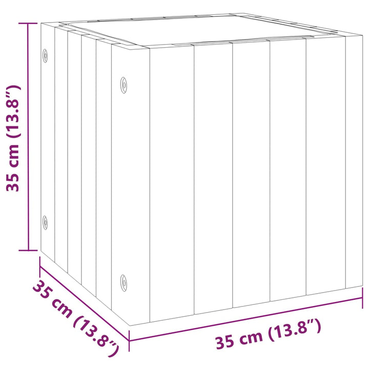 Plantenbak 35x35x35 cm massief acaciahout