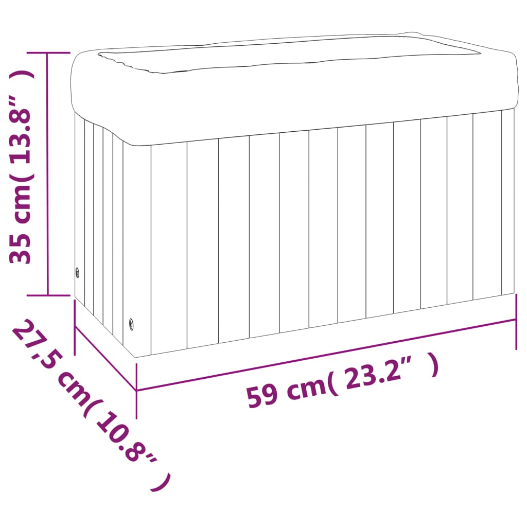 Plantenbak 59x27,5x35 cm massief acaciahout