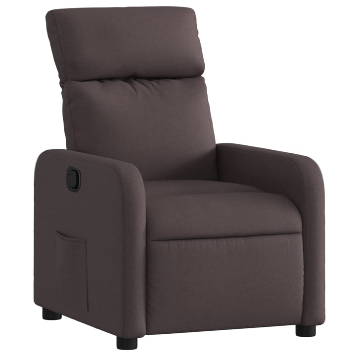 Fauteuil verstelbare stof donkerbruin