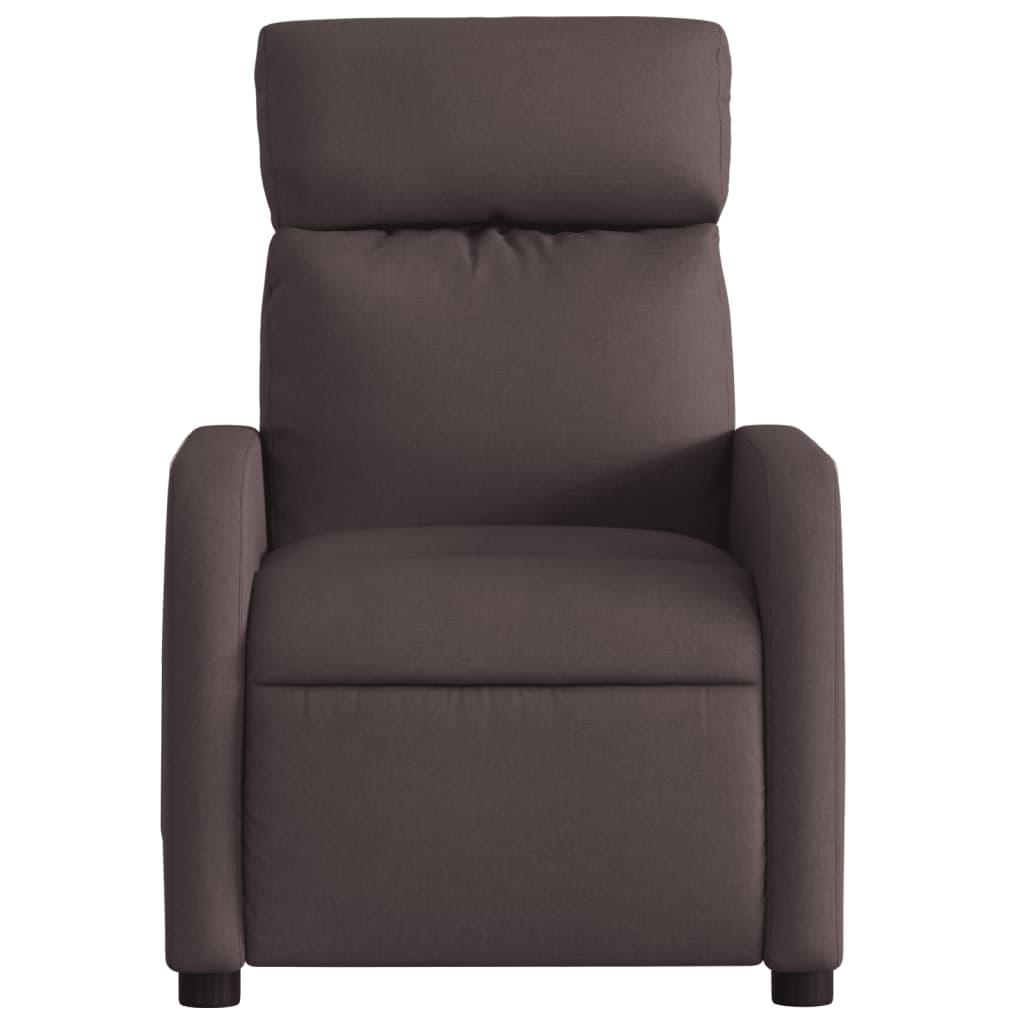 Fauteuil verstelbare stof donkerbruin