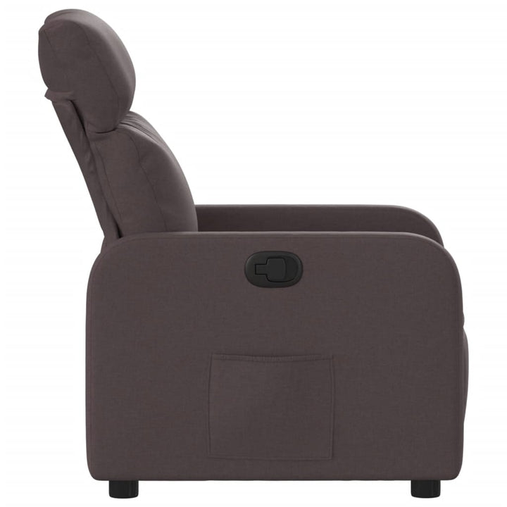 Fauteuil verstelbare stof donkerbruin