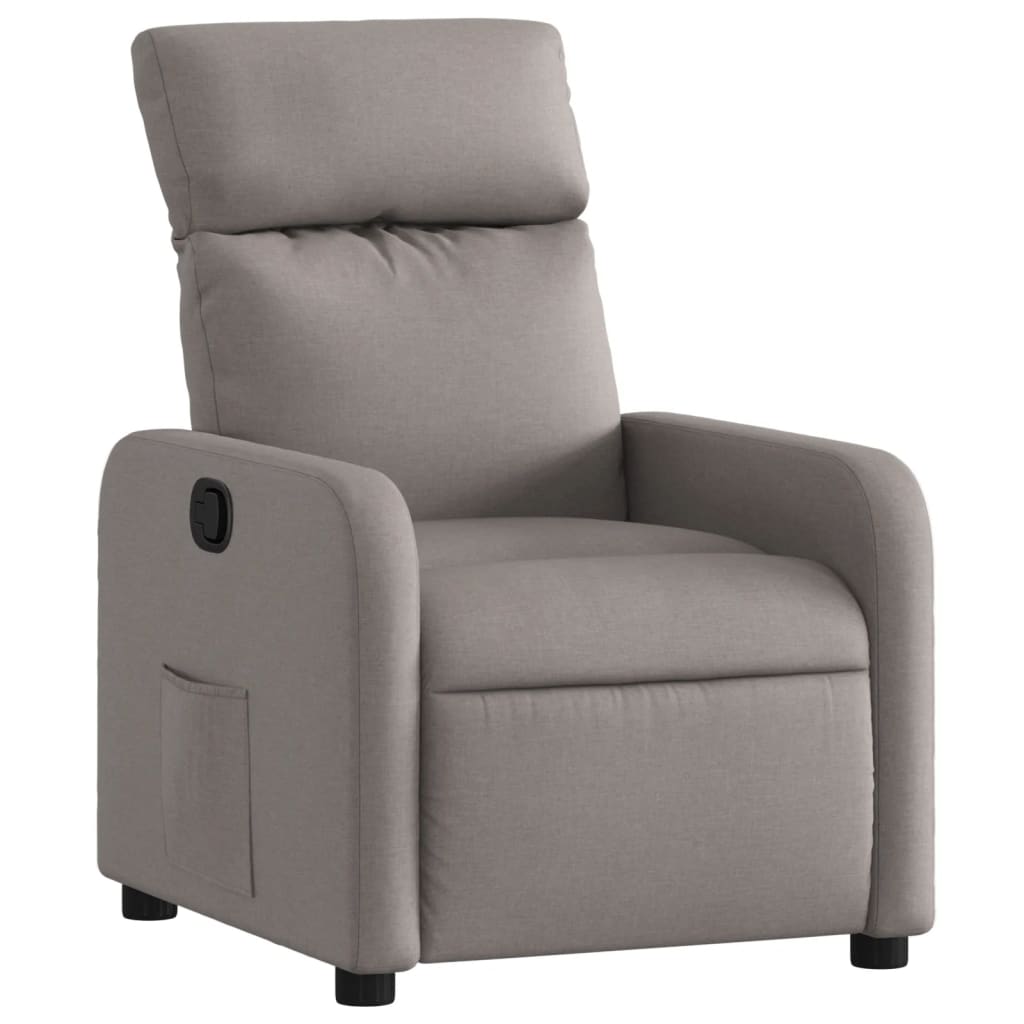 Fauteuil verstelbare stof taupe