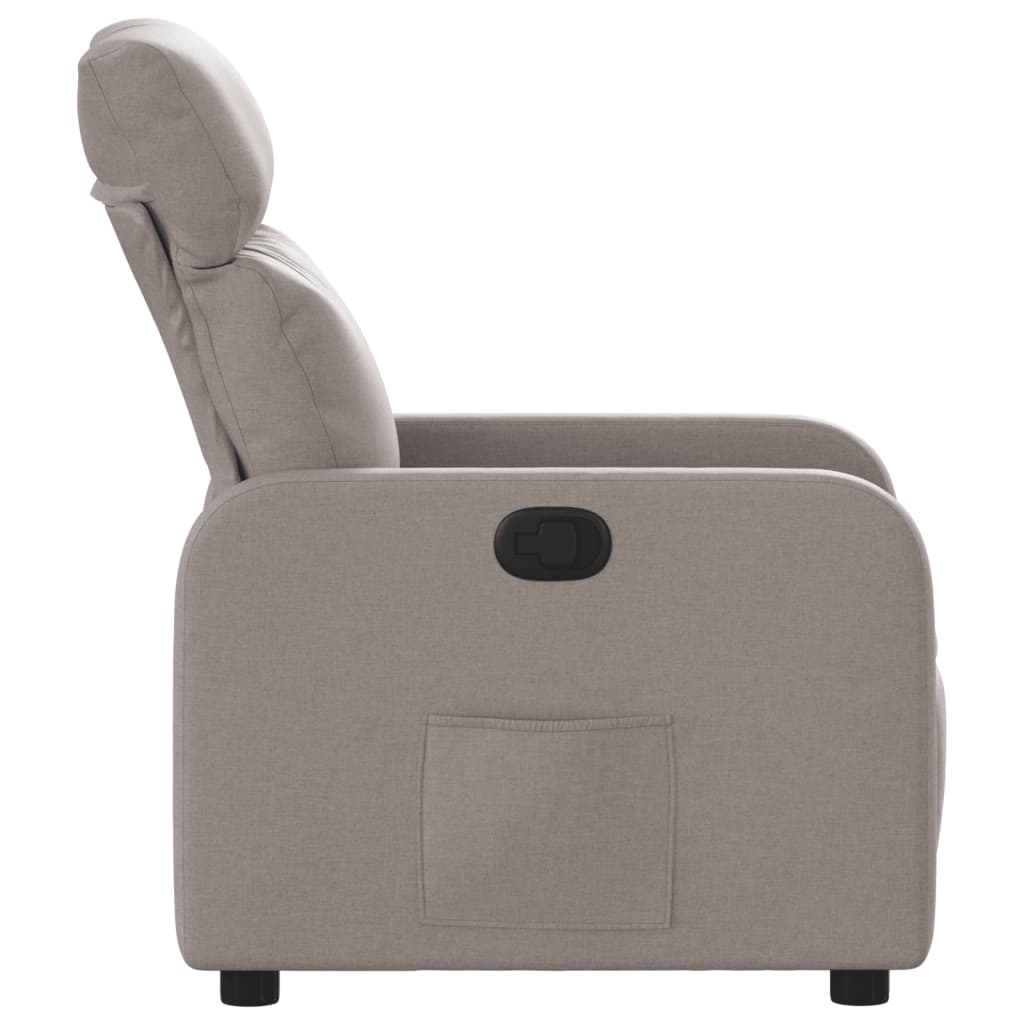 Fauteuil verstelbare stof taupe