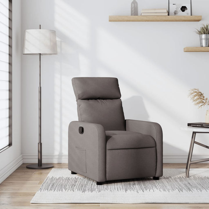 Fauteuil verstelbare stof taupe