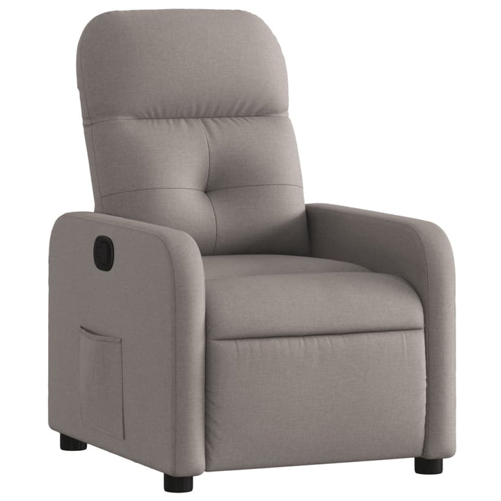 Fauteuil verstelbare stof taupe