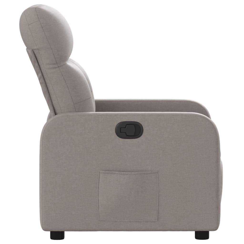 Fauteuil verstelbaar stof taupe