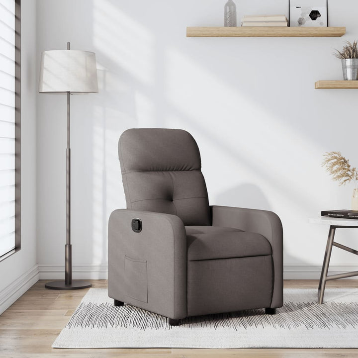 Fauteuil verstelbaar stof taupe