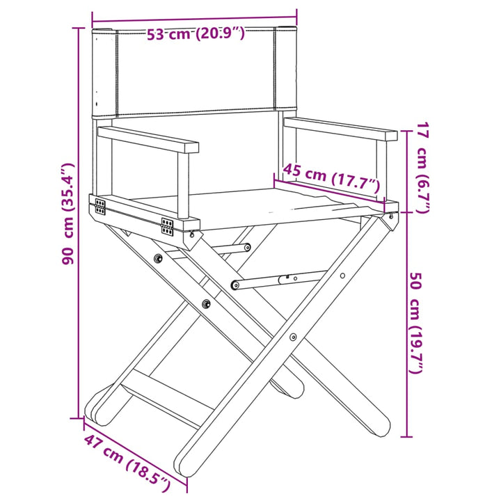 Tuinstoelen 2 st inklapbaar stof crèmewit