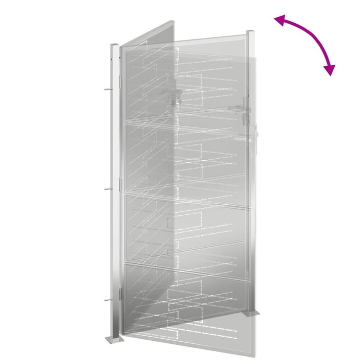 Poort 100x180 cm roestvrij staal