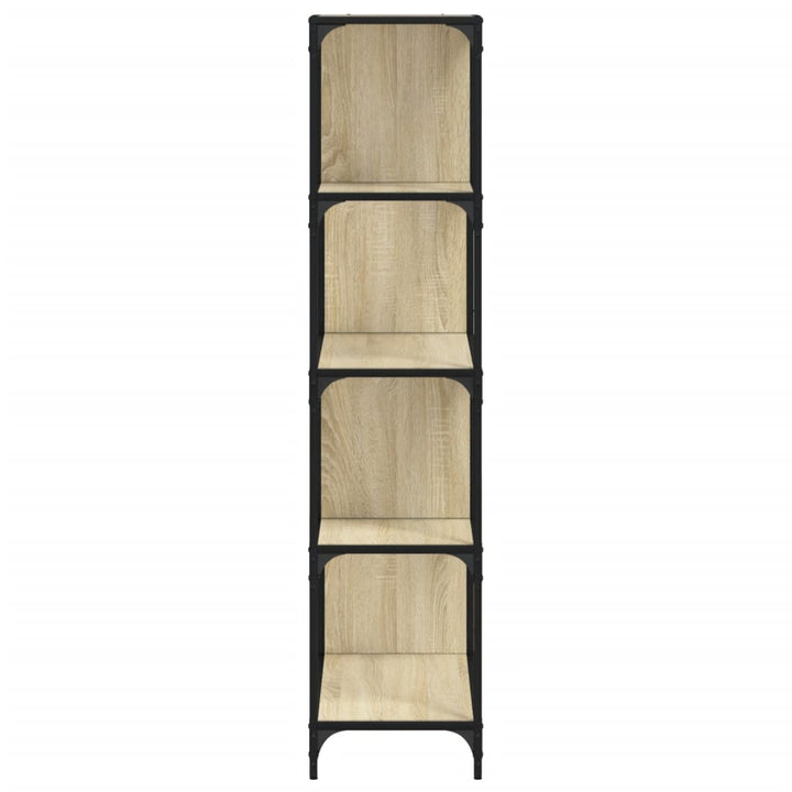 Boekenkast 4-laags 139x33,5x149 cm bewerkt hout sonoma eiken