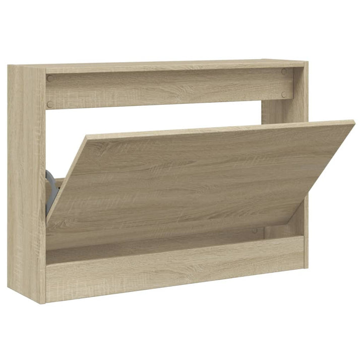 Schoenenkast 80x21x57 cm bewerkt hout sonoma eikenkleurig