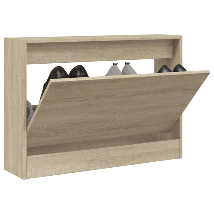 Schoenenkast 80x21x57 cm bewerkt hout sonoma eikenkleurig