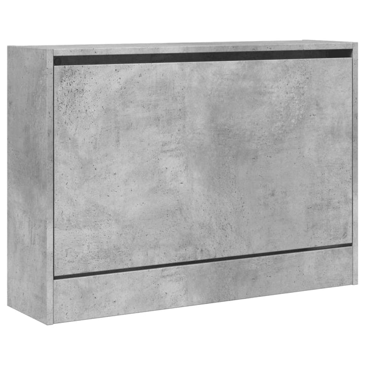 Schoenenkast 80x21x57 cm bewerkt hout betongrijs