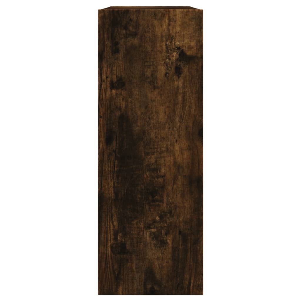 Schoenenkast 80x21x57 cm bewerkt hout gerookt eikenkleurig