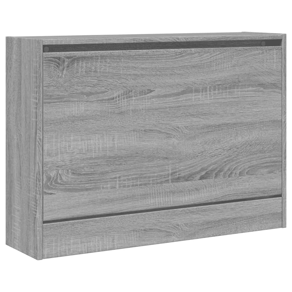 Schoenenkast 80x21x57 cm bewerkt hout grijs sonoma eikenkleur