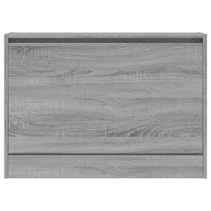 Schoenenkast 80x21x57 cm bewerkt hout grijs sonoma eikenkleur