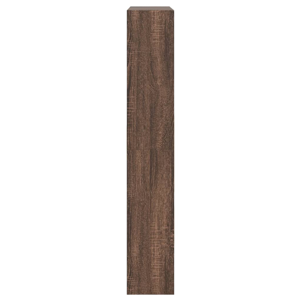 Schoenenkast 80x21x125,5 cm bewerkt hout bruin eikenkleur