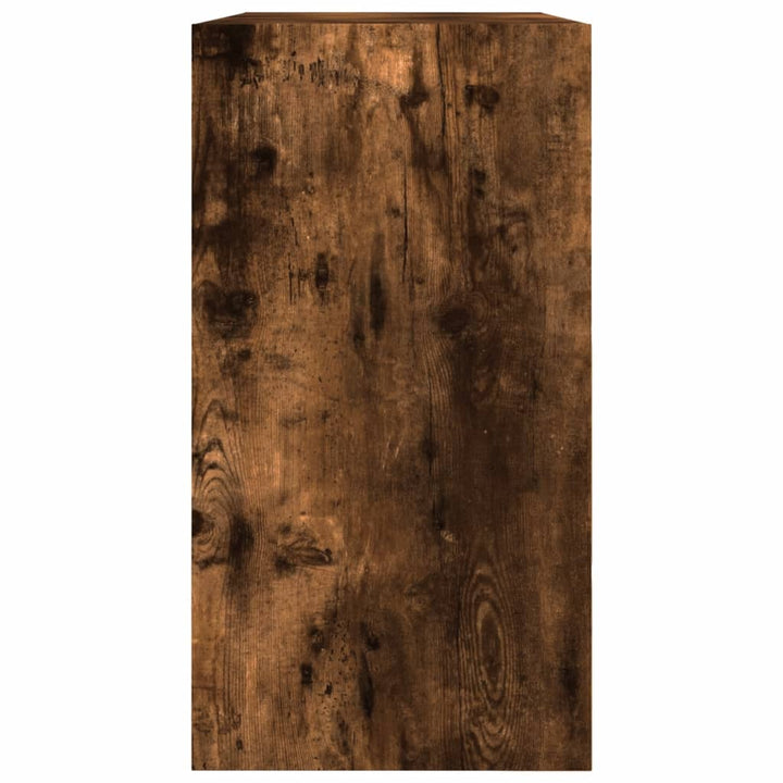 Schoenenkast 80x34x63 cm bewerkt hout gerookt eikenkleurig