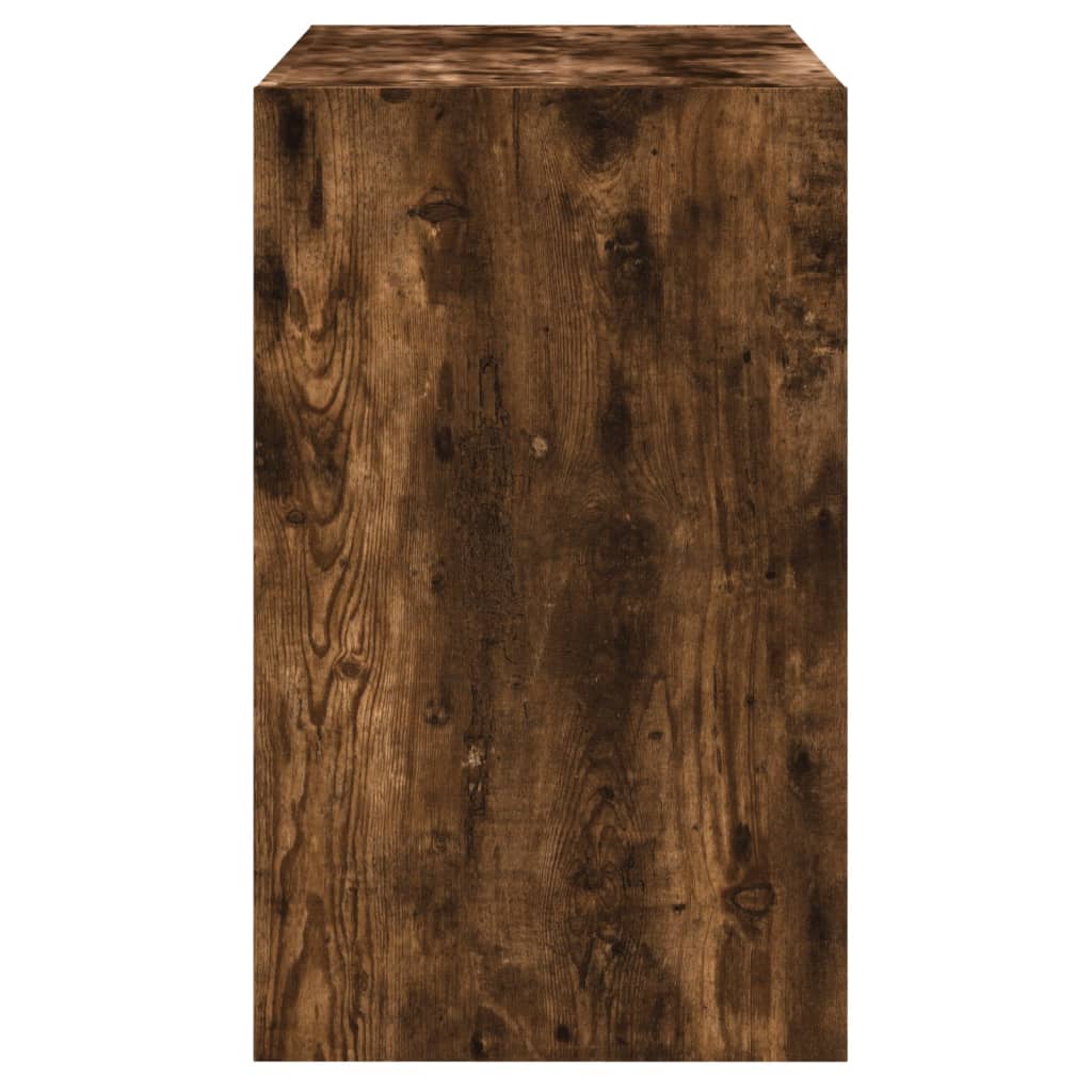 Schoenenkast 80x42x69 cm bewerkt hout gerookt eikenkleurig