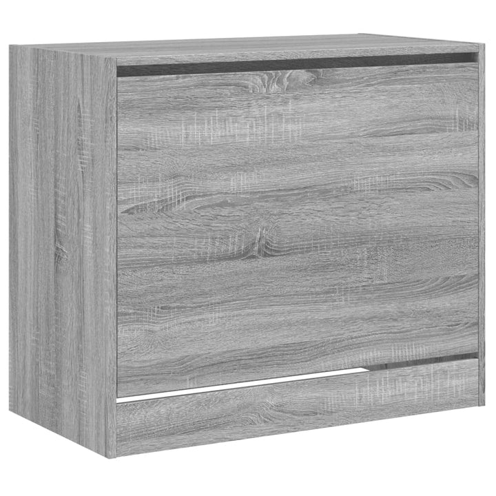 Schoenenkast 80x42x69 cm bewerkt hout grijs sonoma eikenkleurig