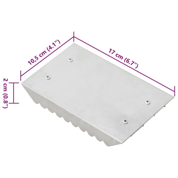 Roskammen 3 st aluminium zilverkleurig