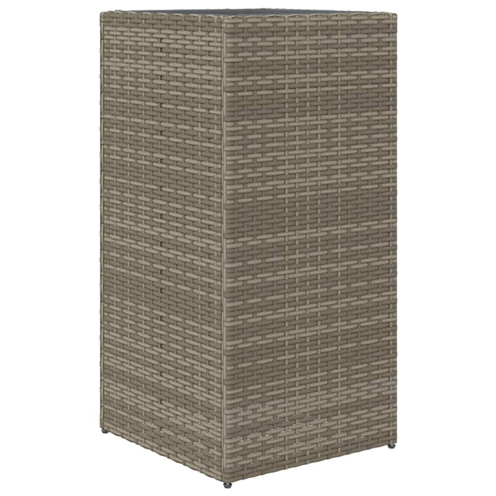 Plantenbak 40x40x80 cm poly rattan grijs