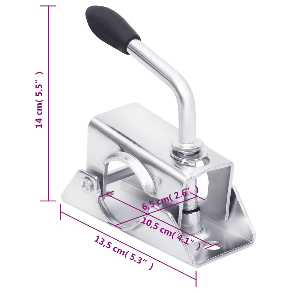 Neuswiel inklapbaar met 2 staanders en 2 spanklemmen 60 mm