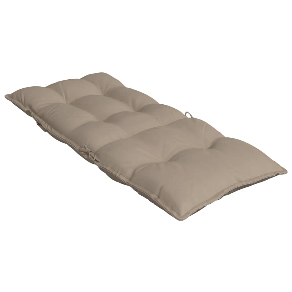 Stoelkussens 4 st hoge rug oxford stof taupe