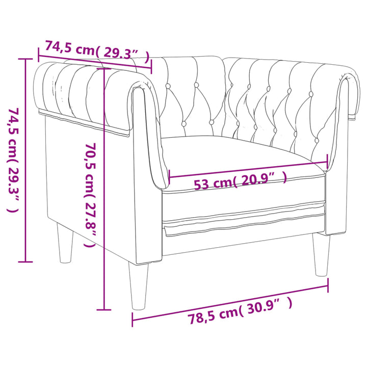 Fauteuil Chesterfield-stijl stof donkergroen