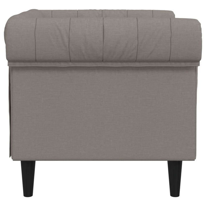 Fauteuil Chesterfield-stijl stof taupe