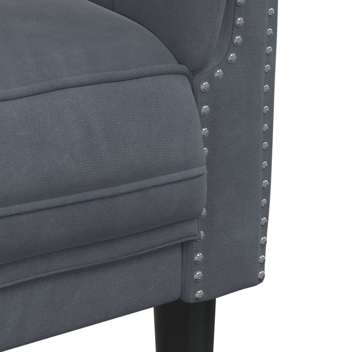 Fauteuil fluweel donkergrijs