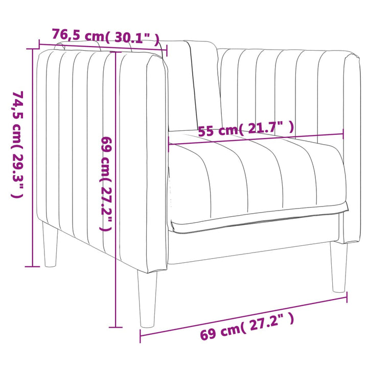 Fauteuil stof donkergrijs